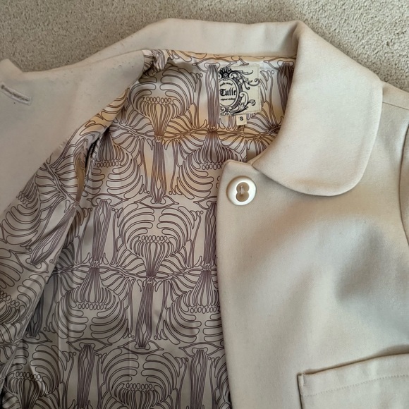 Tulle crop 3/4 sleeve coat size small - Picture 6 of 9